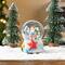 Glitzhome® 100mm Christmas Resin Musical Snowflakes Santa on Vacation Waterglobe